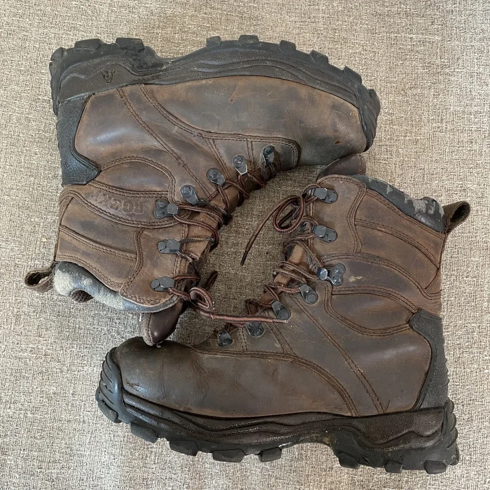 Rocky Mens Thinsulate 600 Gram‎ Work Boots Size 9W Leather Hunting Waterproof